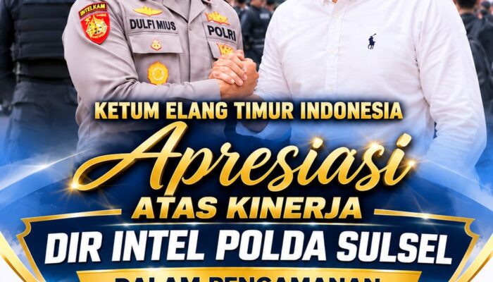 Ketua Elang Timur Indonesia , Imran  Apresiasi  Intelkam Polda Sulsel